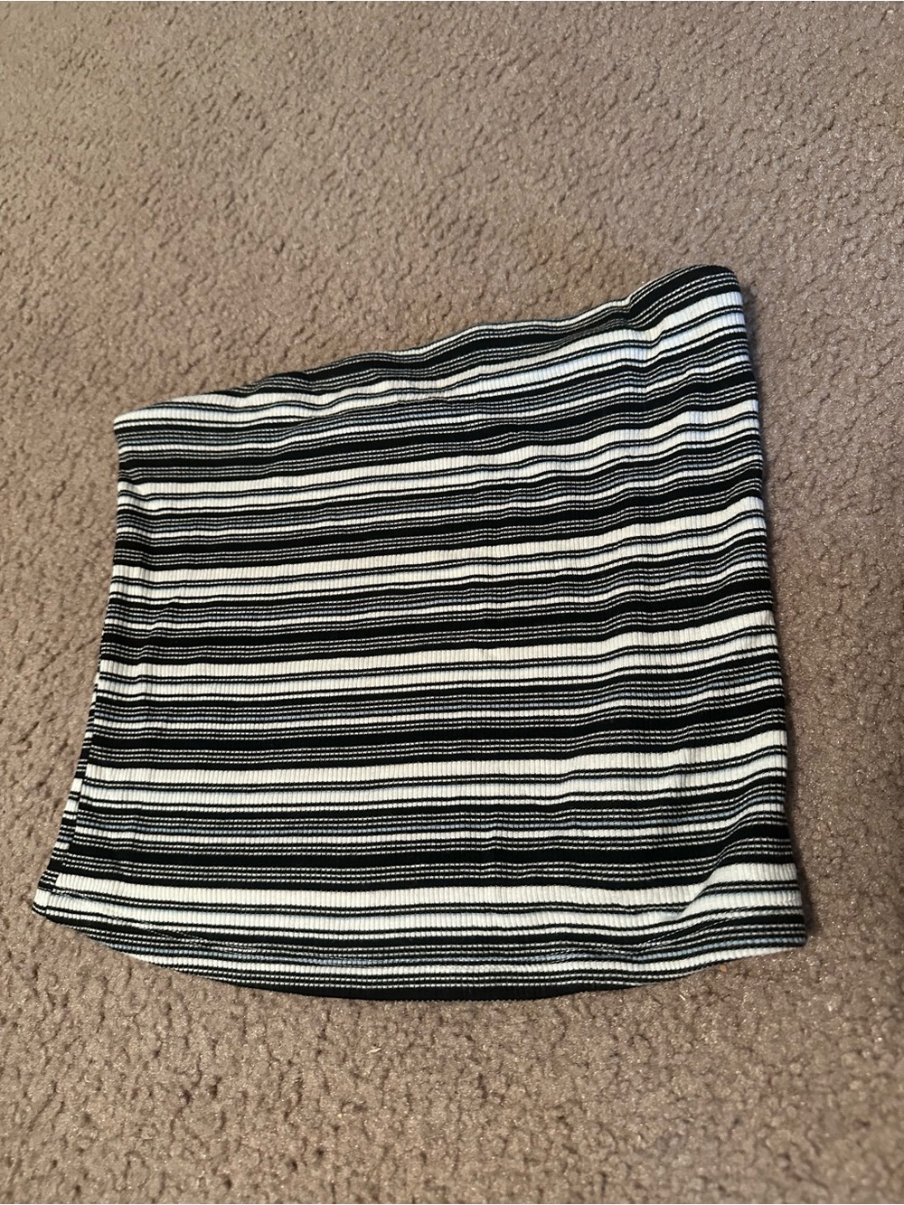 American Eagle Black and White Striped Tube Top